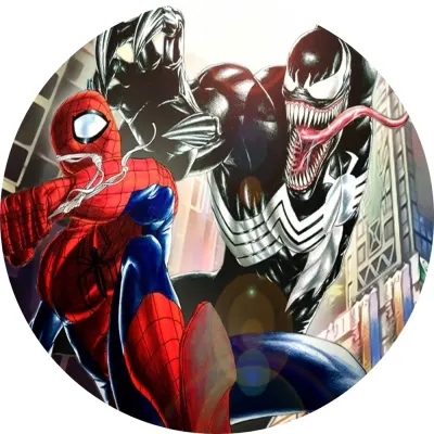 Spiderman – souboj s Venomem – jedlý obrázek na dort