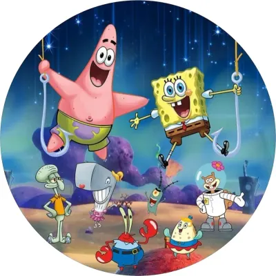 Spongebob – Patrik a Sandy pod mořem – jedlý obrázek na dort