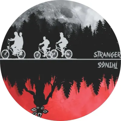 Stranger Things – kola nad Druhou stranou – jedlý obrázek na dort