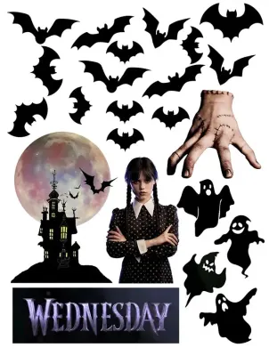 Wednesday – měsíc, Věc a nápis – jedlý pás na bok dortu