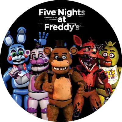 Five Nights At Freddys – parta s nápisem – jedlý obrázek na dort