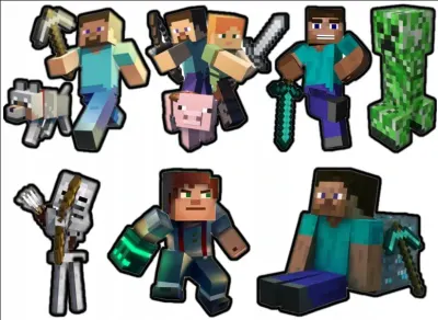 Minecraft – Ořez – jedlý papír na hranatý dort