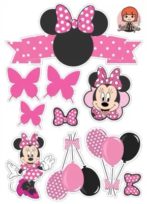 Minnie – Ořez – jedlý papír na hranatý dort