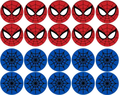 Spiderman symboly – jedlý papír na hranatý dort