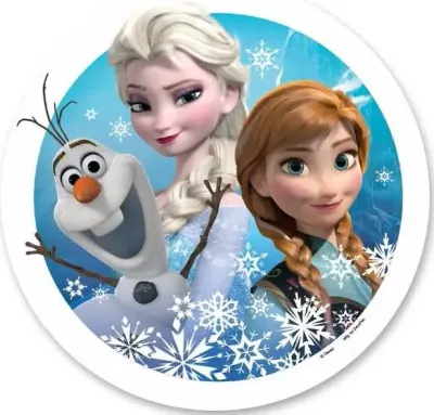 Frozen – Olaf se sestrami – jedlý obrázek na dort