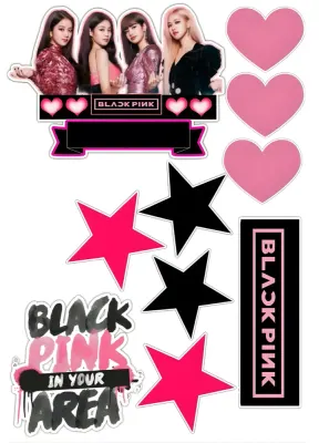 Blackpink – jedlý papír na hranatý dort
