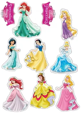 Princezny Disney – jedlý papír na hranatý dort