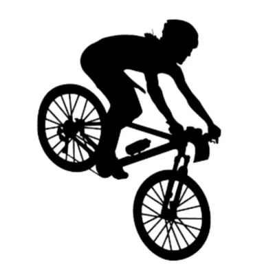 Cyklista – Silueta – jedlý obrázek na dort