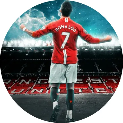 Ronaldo – Manchester United – zády s číslem 7 – jedlý obrázek na dort