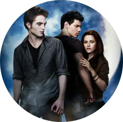 Stmívání – Twilight Saga – trojice hrdinů – jedlý obrázek na dort