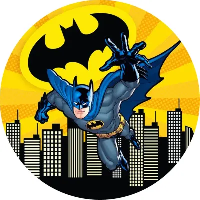Batman – znak a město – jedlý obrázek na dort