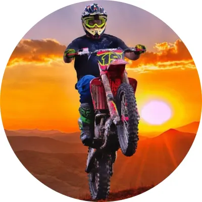 Motorka Cross – jedlý obrázek na dort