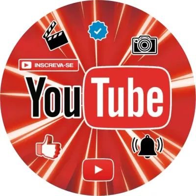 Youtube – červené logo s ikonami – jedlý obrázek na dort