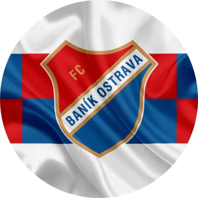 Baník Ostrava – znak na vlajce – jedlý obrázek na dort