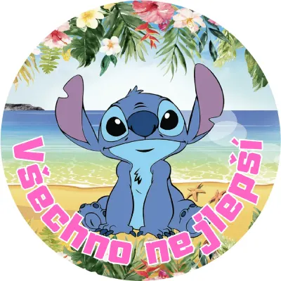 Lilo & Stitch Všechno nejlepší – jedlý obrázek na dort