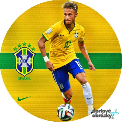 Neymar – Brazílie – jedlý obrázek na dort