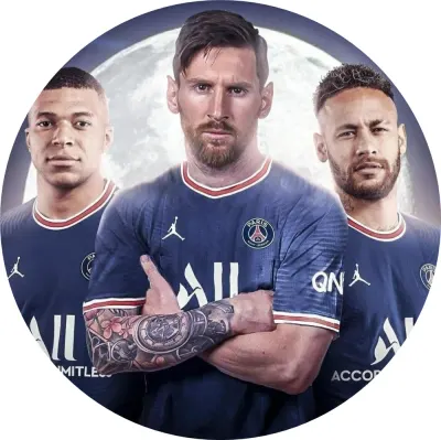 Messi – Neymar – Mpappe – jedlý obrázek na dort