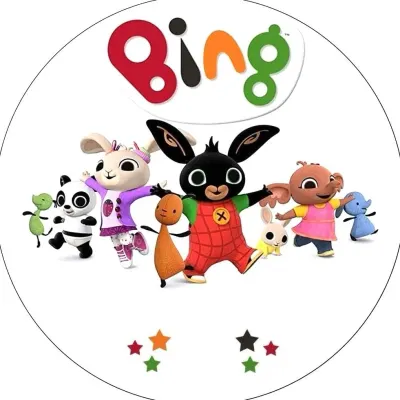 Bing – s logem a kamarády – jedlý obrázek na dort