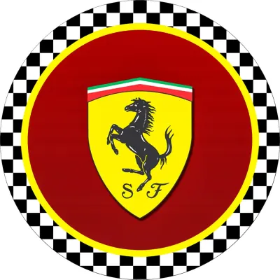 Ferrari – znak v šachovnici – jedlý obrázek na dort