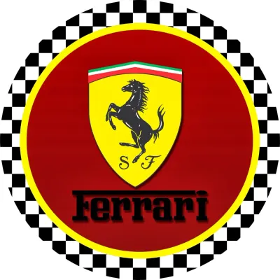 Ferrari – znak s nápisem – jedlý obrázek na dort