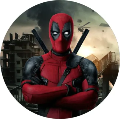 Deadpool – jedlý obrázek na dort