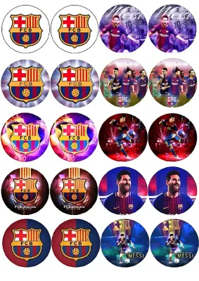FC Barcelo – jedlý papír na cupcakes
