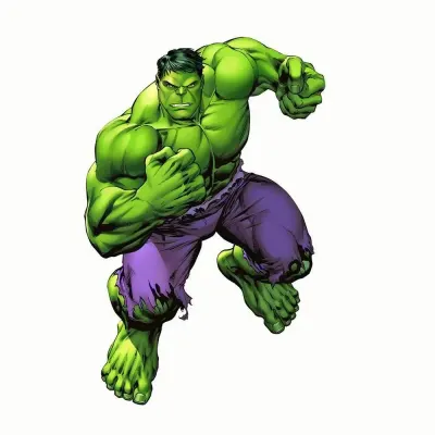 Hulk – kreslený skok – jedlý obrázek na dort