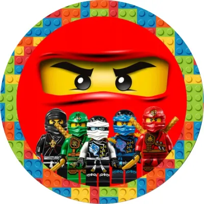 Lego Ninjago – Kai v červené masce – jedlý obrázek na dort