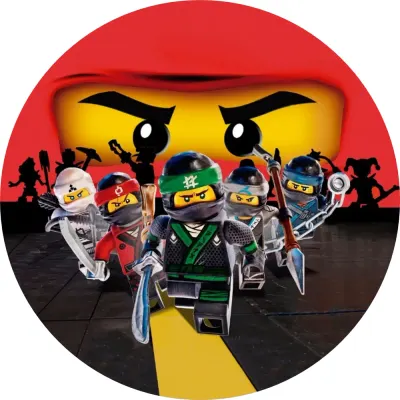 Lego Ninjago – parta před červenou maskou – jedlý obrázek na dort