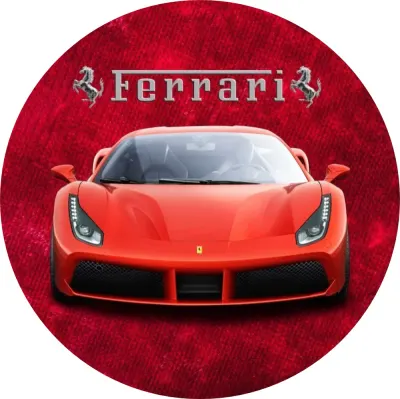 Ferrari – Sporťák – jedlý obrázek na dort
