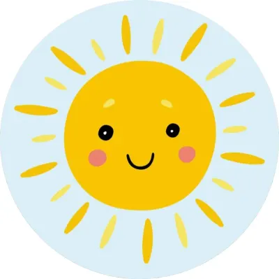 Sluníčko – jedlý obrázek na dort