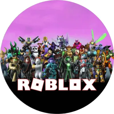 Roblox – armáda postav na fialovém – jedlý obrázek na dort