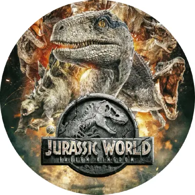 Dinosaur – Jurský svět s raptorem – jedlý obrázek na dort