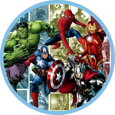 Avengers – komiksová parta – jedlý obrázek na dort
