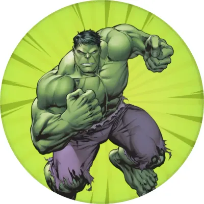Hulk – na limetkovém pozadí – jedlý obrázek na dort