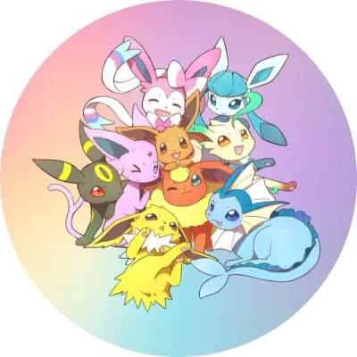 Pokémon – Eevee a jeho vývoje – jedlý obrázek na dort