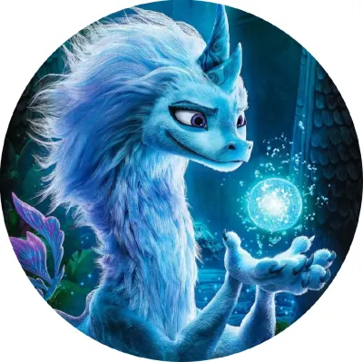 Raya a Drak – jedlý obrázek na dort