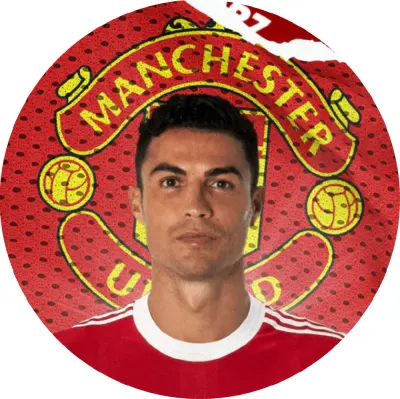 Ronaldo – Manchester United – s erbem United – jedlý obrázek na dort