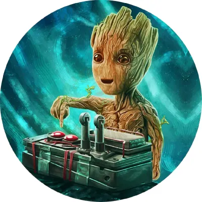 Groot – jedlý obrázek na dort