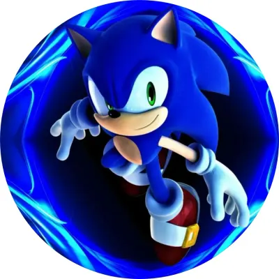 Sonic – v modrém víru – jedlý obrázek na dort