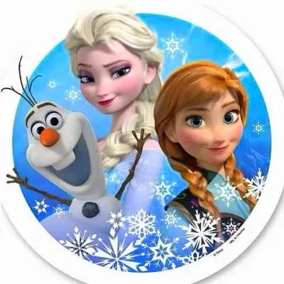 Frozen – White – jedlý obrázek na dort