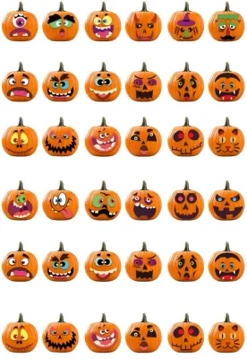 Halloween Dýně – drobné dýně – jedlý papír na hranatý dort