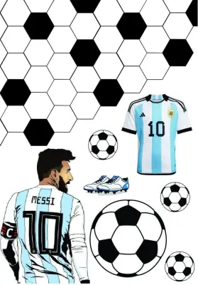Messi fotbal – jedlý papír na hranatý dort