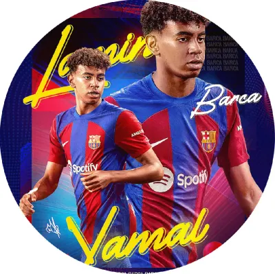 Lamine Yamal – s podpisem Barca – jedlý obrázek na dort