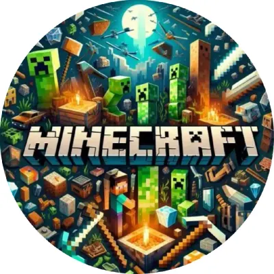 Minecraft – temné logo a creepeři – jedlý obrázek na dort
