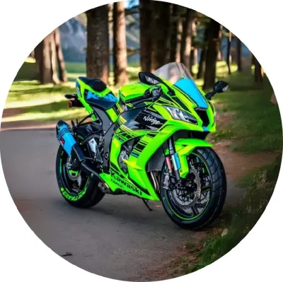 Motorka – zelená silniční – jedlý obrázek na dort