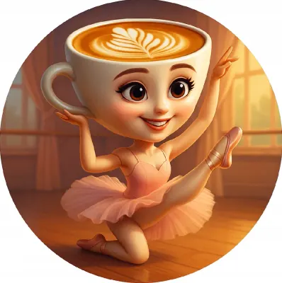 Brainrot – Ballerina Cappuccina – Ballerina Cappuccina – jedlý obrázek na dort
