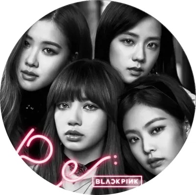 Blackpink – černobílý portrét – jedlý obrázek na dort