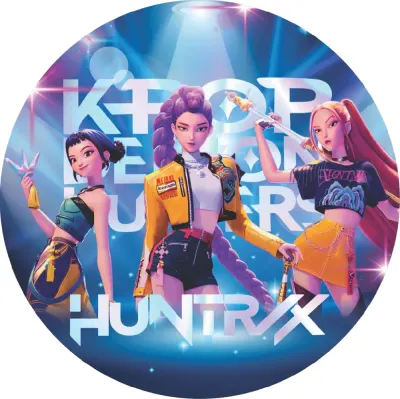 K Pop – Lovkyně Démonů – Hunterx – Huntrix pod reflektory – jedlý obrázek na dort