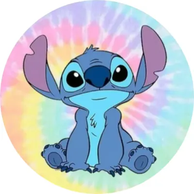 Lilo a Stitch – v batikových barvách – jedlý obrázek na dort